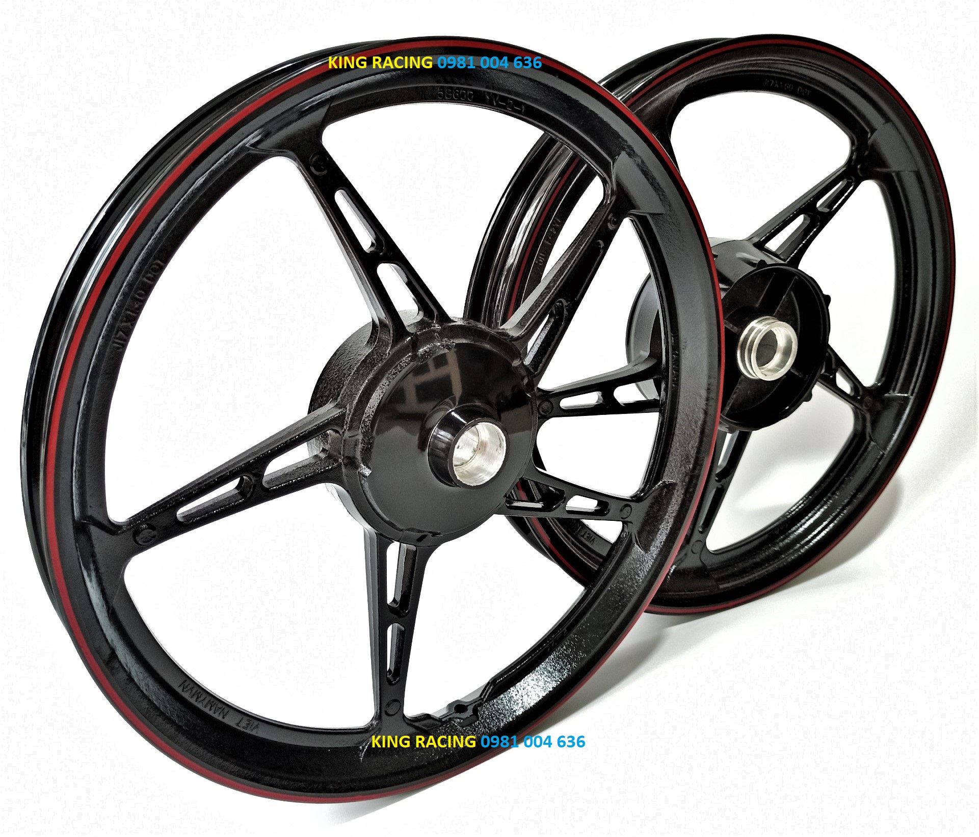 MÂM-VÀNH 5 CÂY YA RC CHỈ ĐỎ 2 THẮNG ĐÙM (PHANH CƠ) GẮN SI, JU, TAU...