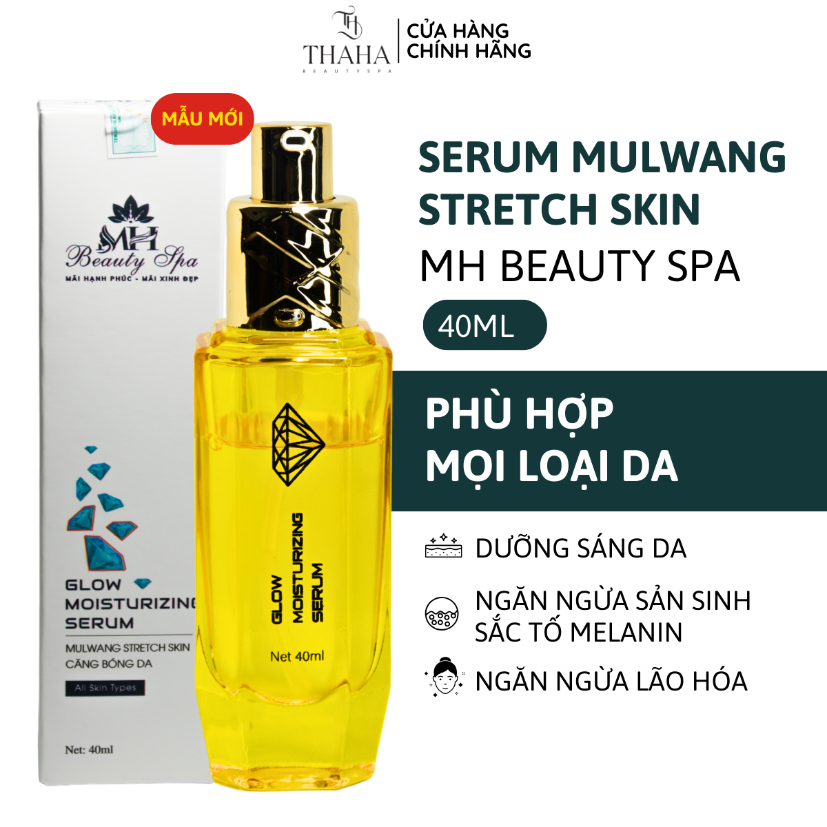 [CHÍNH HÃNG] Trắng da serum Mulwang Stretch Skin MH Beauty Spa, Sreum trắng da căng bóng, trẻ hoá da, mờ nếp