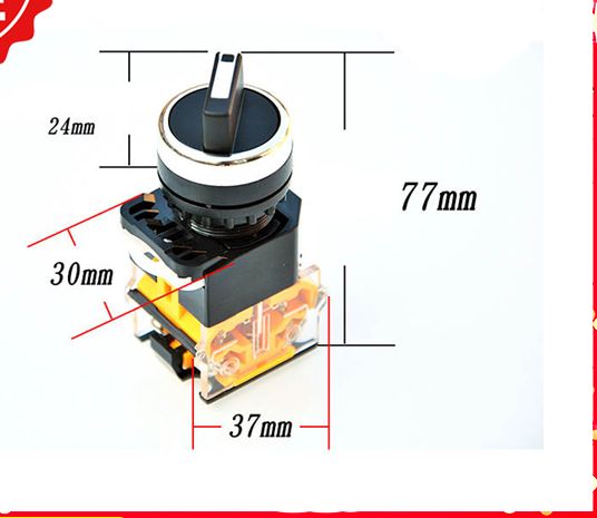 Công tắc xoay LA38 3 vị trí - Phi 22mm -2 NO