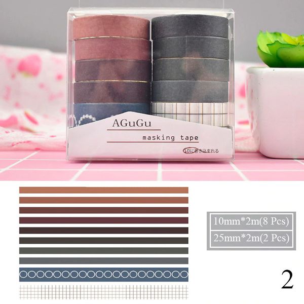 Washi tape set 10 cuộn trang trí scrapbook sổ tay planner ...