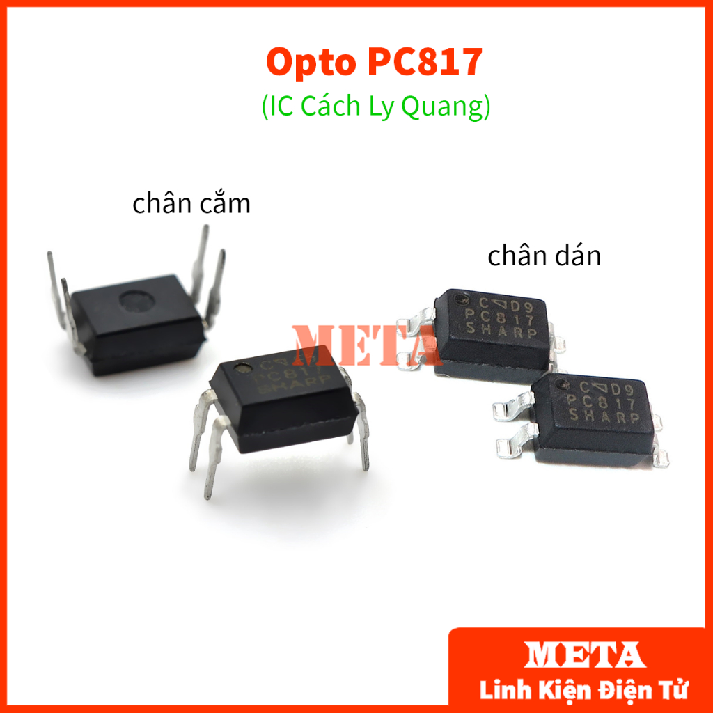 Opto PC817 Dip4 - IC Cách Ly Quang Chân Cắm/Chân Dán