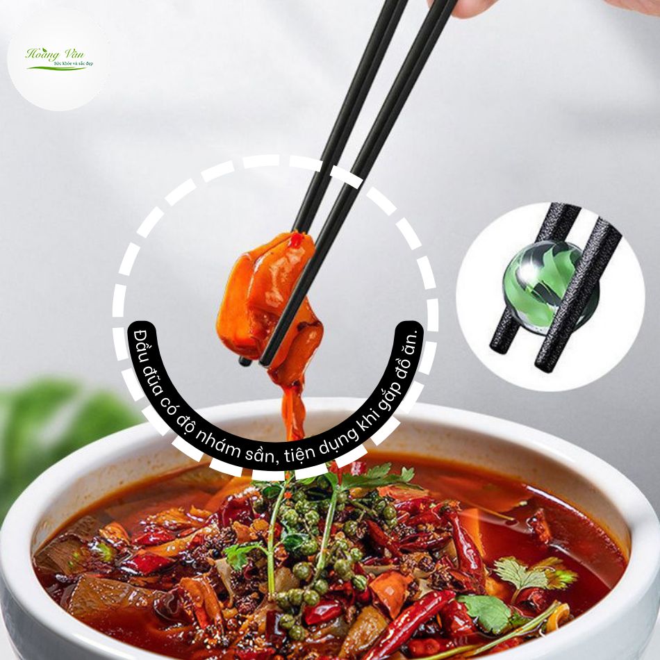[HCM]Bộ 10 đôi đũa khảm vàng phong cách Hàn Quốc - 27cm