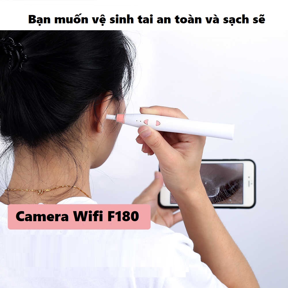 Camera nội soi wifi cho điện thoại - Camera nội soi không dây WiFi đầu dò siêu nhỏ 5.5mm F180 Độ Phân Giải 720P Tương Thích với Các Dòng Điện Thoại Android, IOS