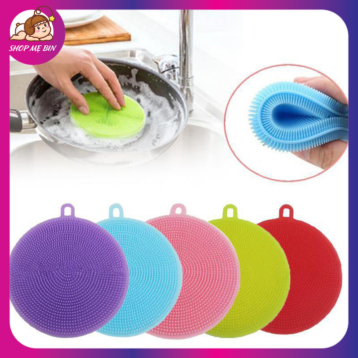 Miếng rửa chén, rửa bát đa năng chất liệu silicon siêu sạch