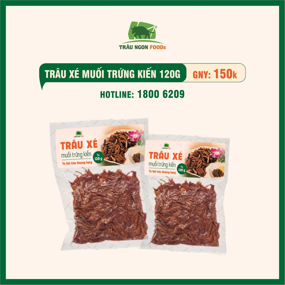 [ Chỉ giao tại Hà Nội] Trâu xé muối trứng kiến 120gr