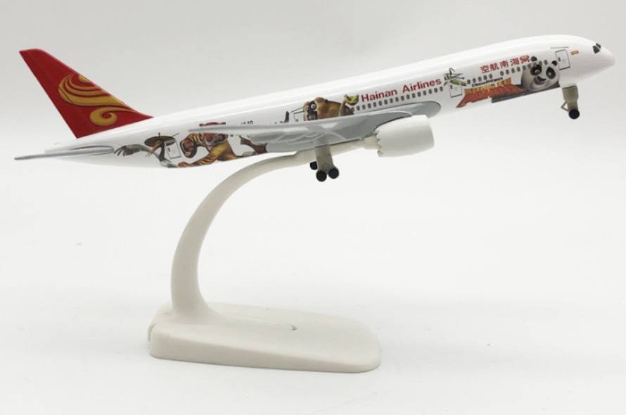 Mô hình máy bay Hainan panda B787 18cm+ đế trưng bày