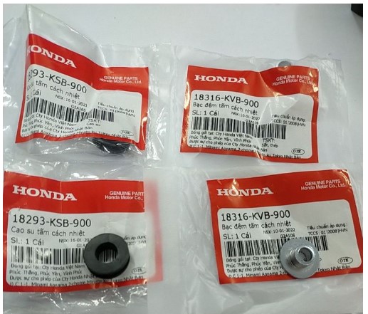 Cao su + ắc ốp pô Honda tay ga Ab air blade lead sh mode pcx click vario vision vs sh