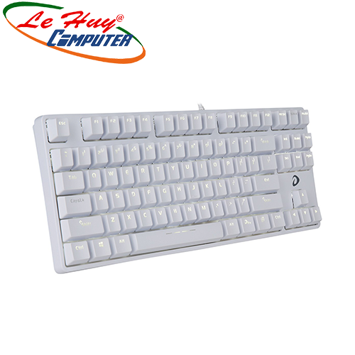 Bàn phím cơ DareU EK87 White ICE-Blue Led (Brown/Red/Blue switch)