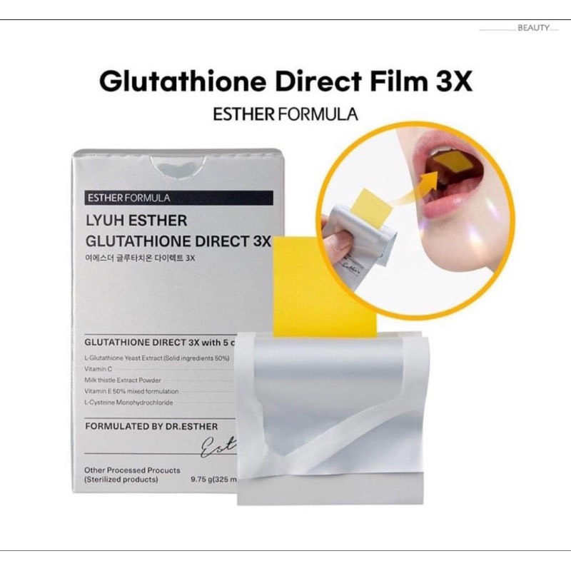 Film ngm trng da DR ESTHER formula Glutathione Direct Film 3X Hn Quc  hp full 30 ming | Lazada.vn
