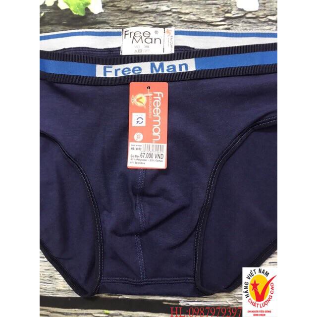 Quần lót nam Freeman, Size 3XL- MS: 6032( Freeman)[ hìnhthật+ clip]cotton 4 chiều
