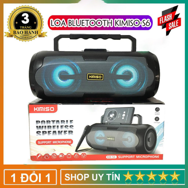 Loa Bluetooth Karaoke Kimiso Km-S6 Âm Thanh Cực Chuẩn, Sống Động ( Tặng Kèm Mic Dây ).Bảo Hành Uy Tín.