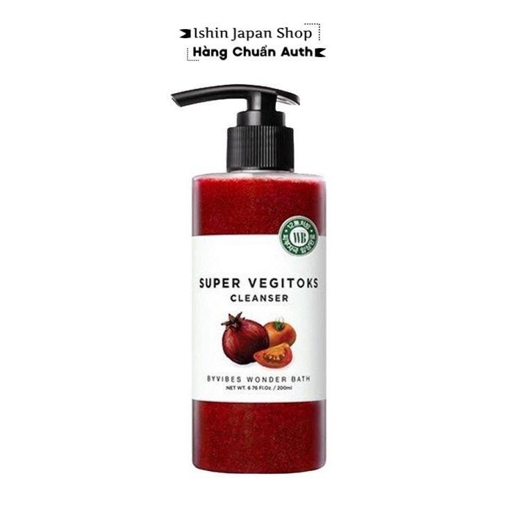 Sữa rửa mặt rau củ thải độc Super vegitoks cleanser Wonder bath 300ml