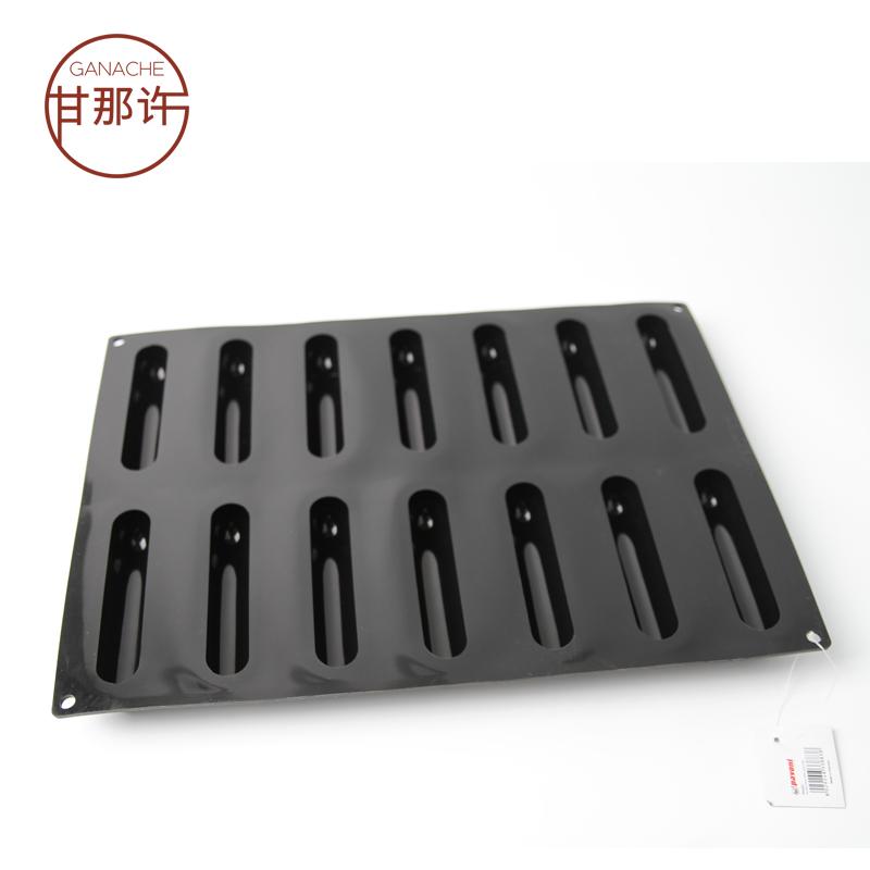 Gan Đó Xu Ý Bánh Bánh Mousse Bộ Tạo Khuôn Hình 14 Với Hình Bầu Dục Dạng Sợi Dài Nướng Silicone Bộ Tạo Khuôn Hình