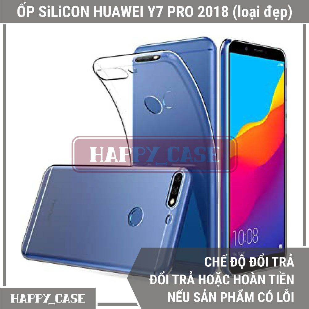 Ốp Lưng Điện Thoại Huawei Y7 Pro 2018 (Loại Đẹp) Thin Transparent Silicon