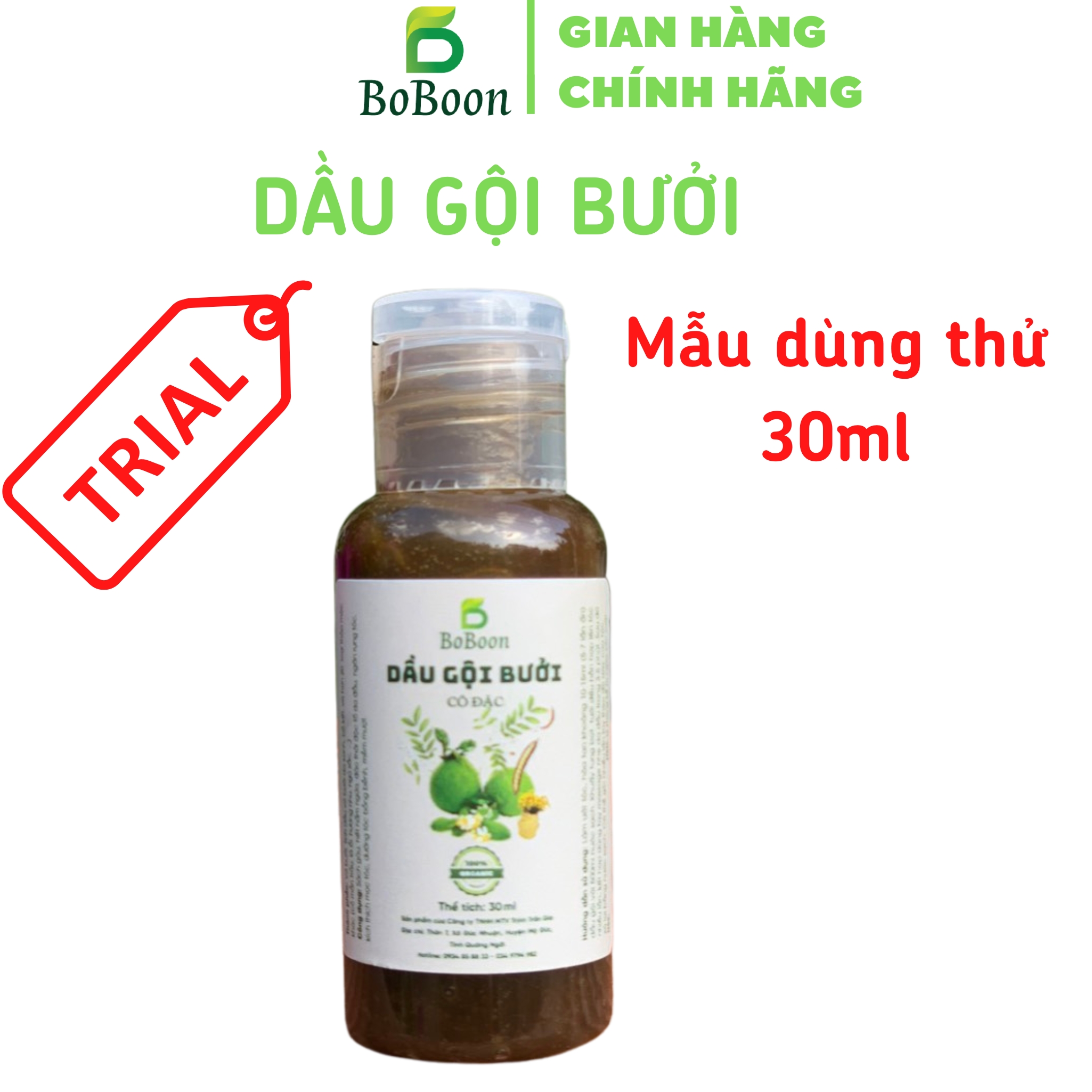 Dầu gội bưởi Boboon 30ml
