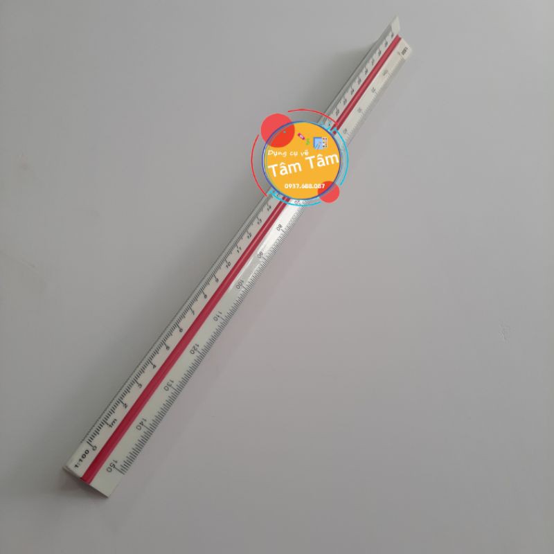 Thước tỷ lệ, thước 3 cạnh 1:100, 1:300, 1:400, 1:500, 1:250, 1:200-Dụng cụ vẽ Tâm Tâm