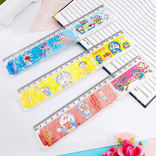 Thước trò chơi mê cung lăn bi, bi lắc vui nhộn DORAEMON 20cm
