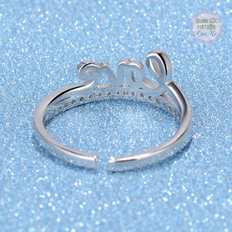 [HCM]Nhẫn nữ Bạc ý S925 chữ LOVE N24