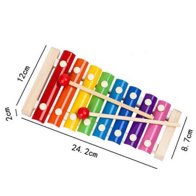 [HCM]Đồ chơi Đàn Piano Xylophone gỗ 8 thanh quãng