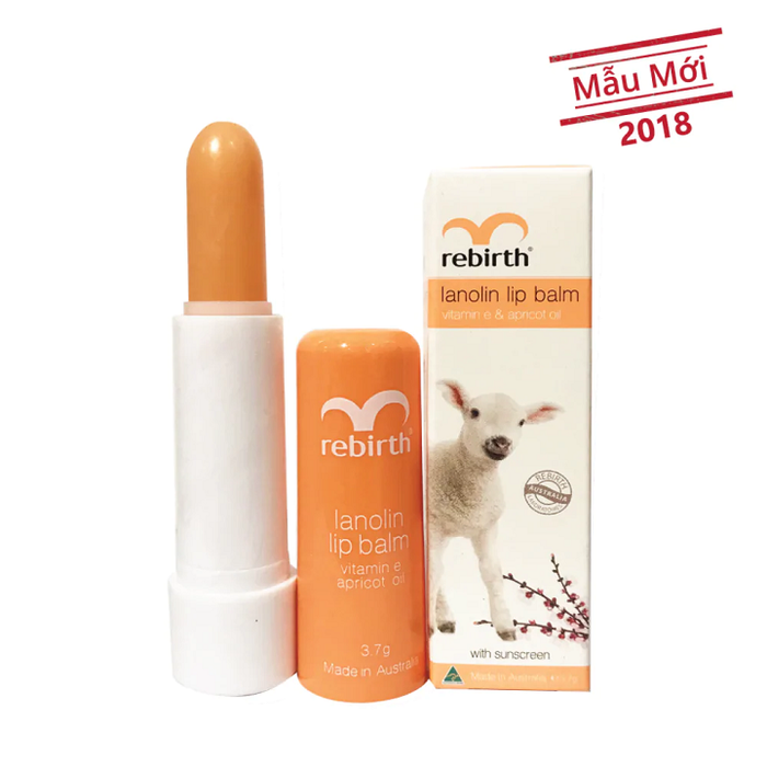Son Dưỡng Môi Nhau Thai Cừu Rebirth Lanolin Lip Balm 3.7g úc