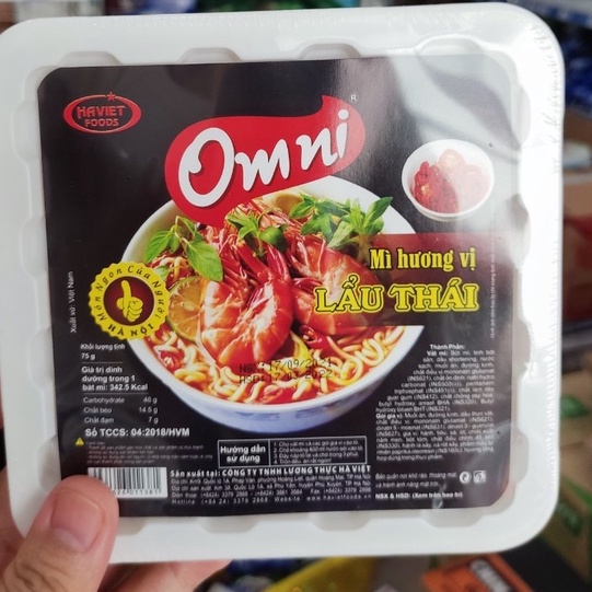 Mì Tôm chanh Omni bát 75g