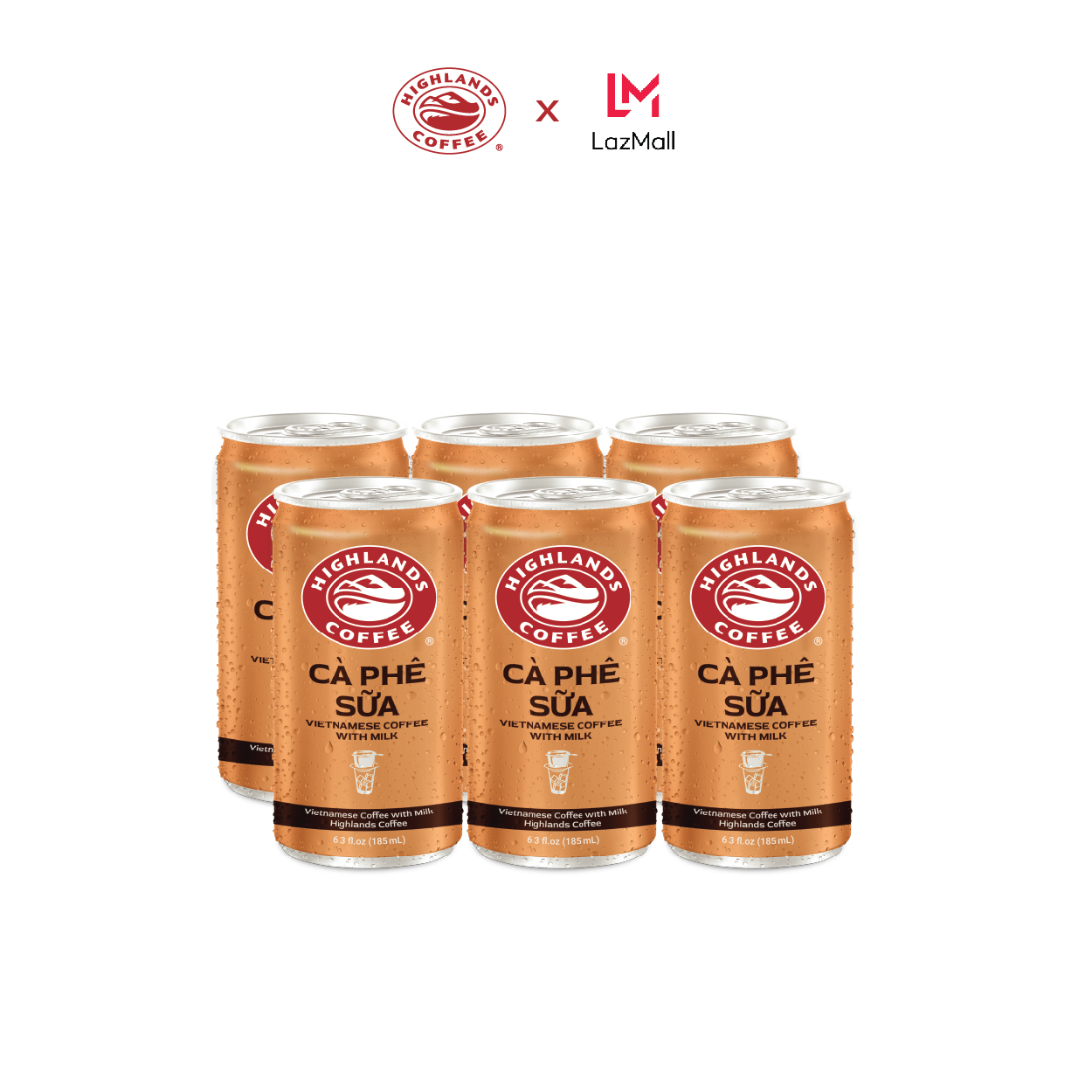 Thùng 24 Lon Cà Phê Sữa Highlands Coffee 185ml/lon