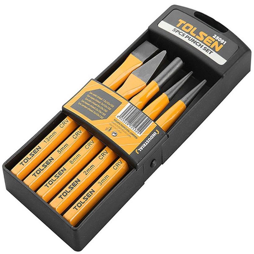 Bộ 5 đục dùi công nghiệp tolsen 25091- 13 x 10 x 150 mm_x000d_5 x 10 x 150 mm_x000d_8 x 10 x 150 mm_x000d_2 x 10 x 150 mm_x000d_3 x 10 x 150 mm