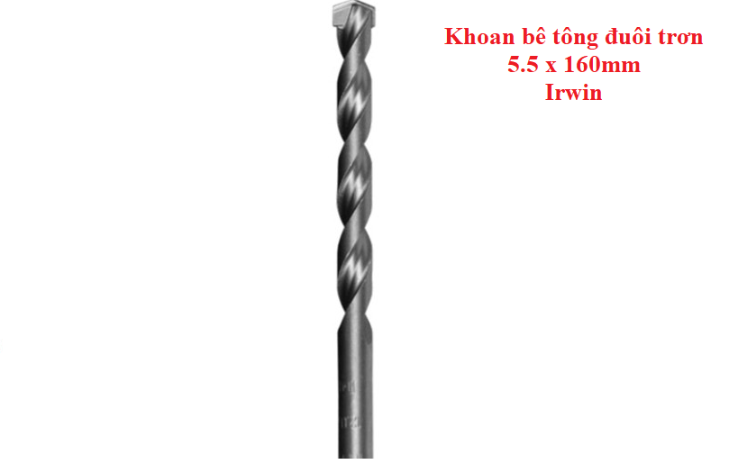 [HCM]1 x Mũi khoan bê tông đuôi trụ 5,5x160mm Irwin 10501820