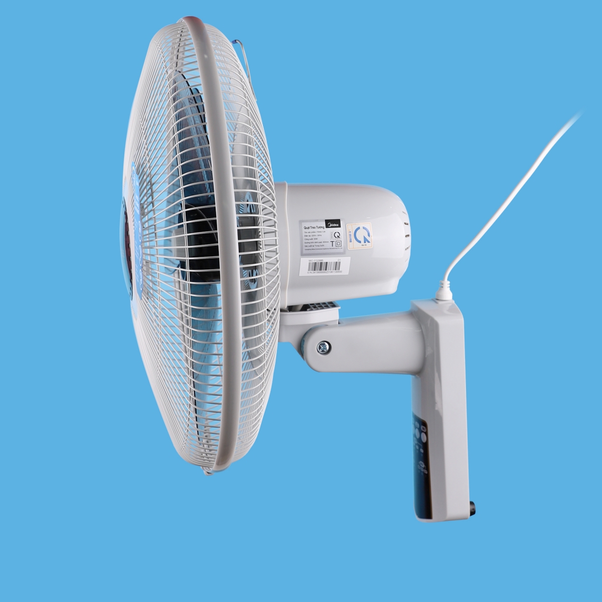Quạt Treo Tường Midea FW40-7JR (Công suất 55W, 3 Cánh, Điều Khiển Từ Xa Chỉnh Gió 3 Tốc Độ)