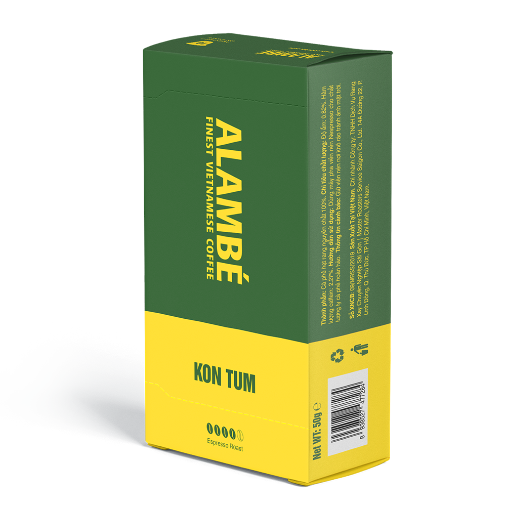 CÀ PHÊ VIÊN NÉN ALAMBÉ - KON TUM (10 viên/hộp)