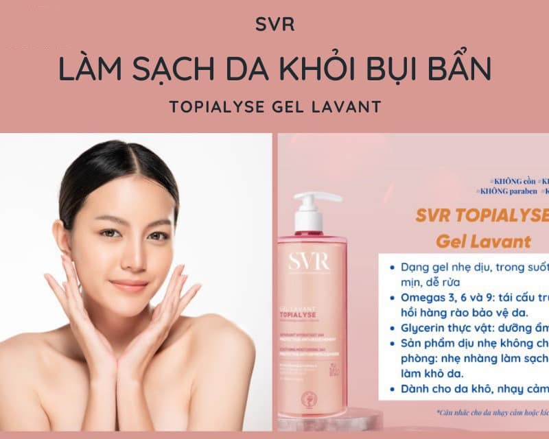 Sửa Rửa Mặt Gel Lavant Svr 400ml Hồng