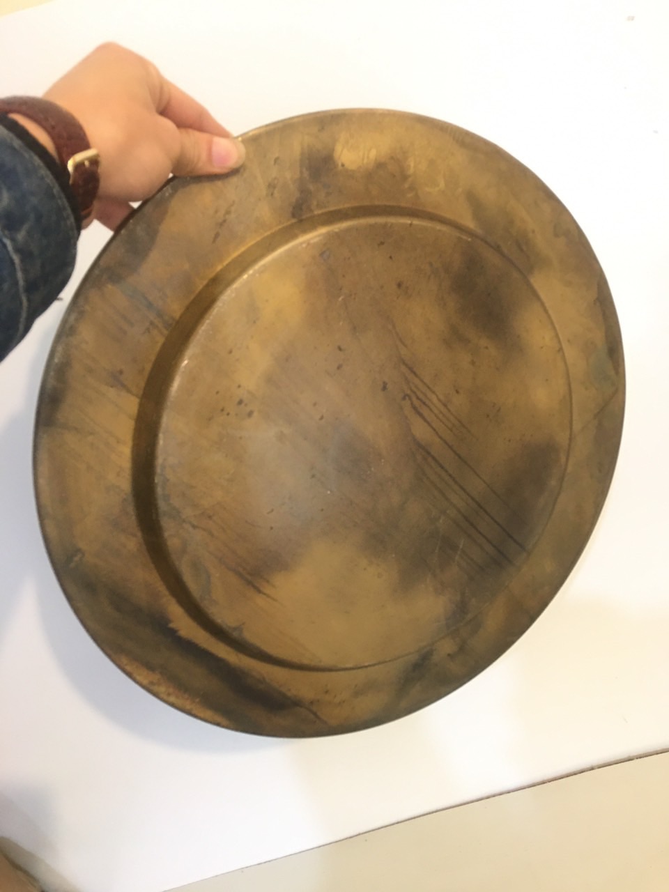Mâm trơn 57 cm chất liệu bằng đồng