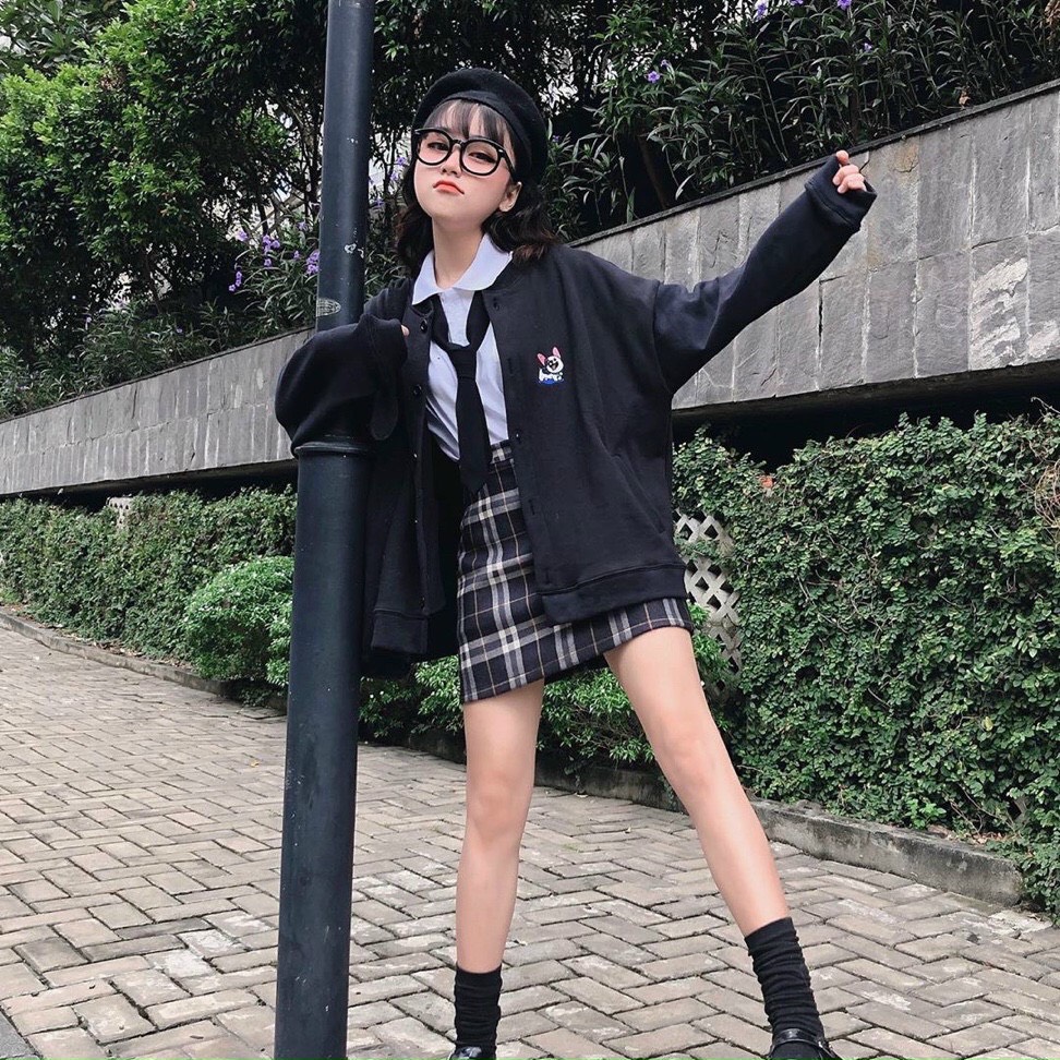 Áo khoác hoodie nữ form rộng cực ấm form rộng cài nút thời trang siêu hot