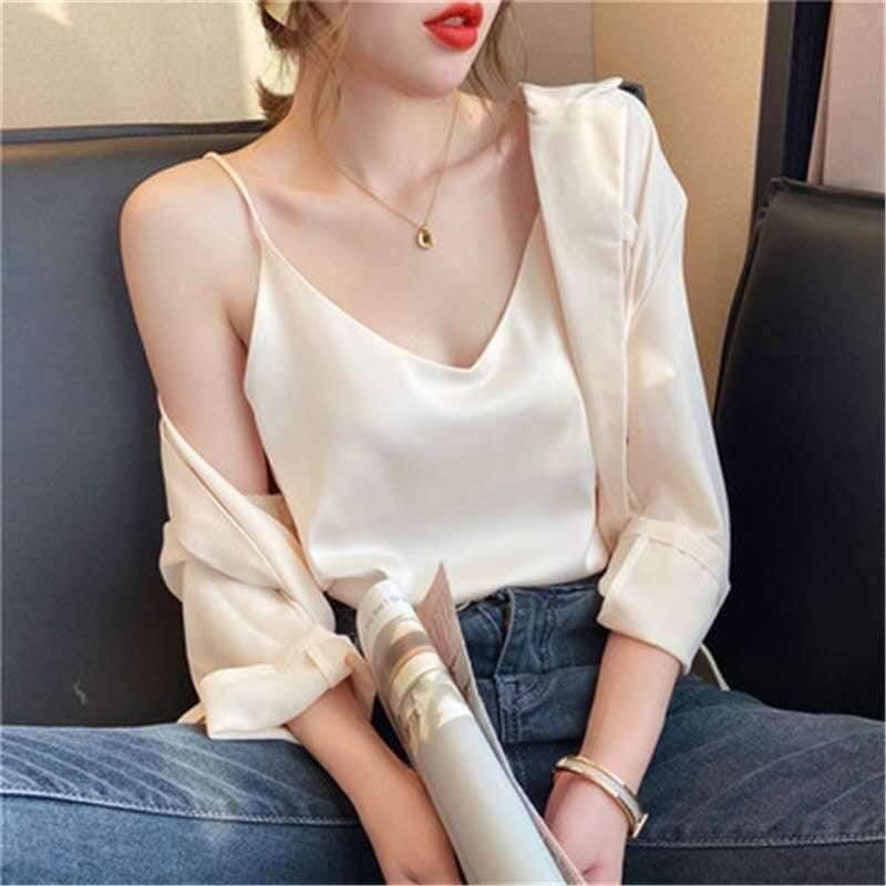 ÁO LỤA HAI DÂY CAO CẤP, áo hai dây lụa