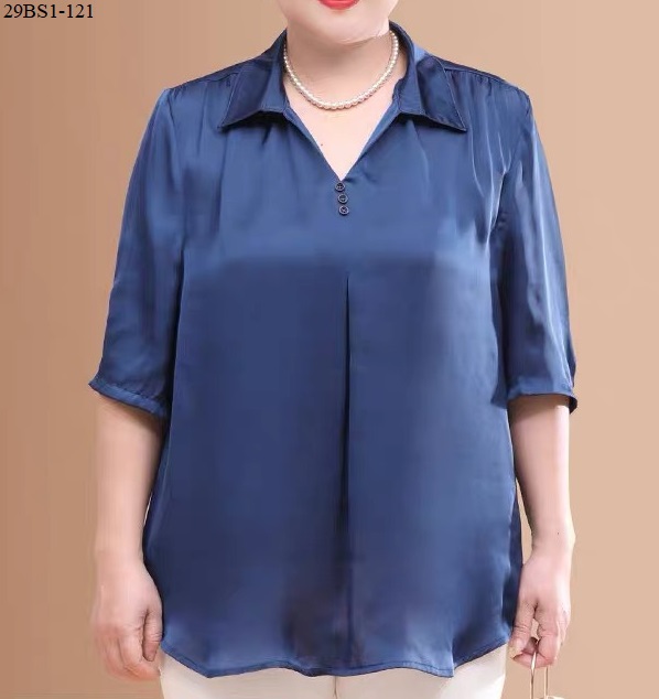 ÁO KIỂU SƠ MI LỤA TAY LỠ BIG SIZE