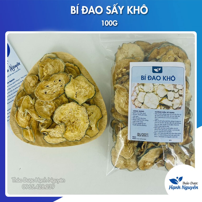 Bí đao sấy lạnh 100g, trà sâm bí đao thanh nhiệt, mát gan, giảm nóng trong, hỗ trợ giảm cân hiệu quả
