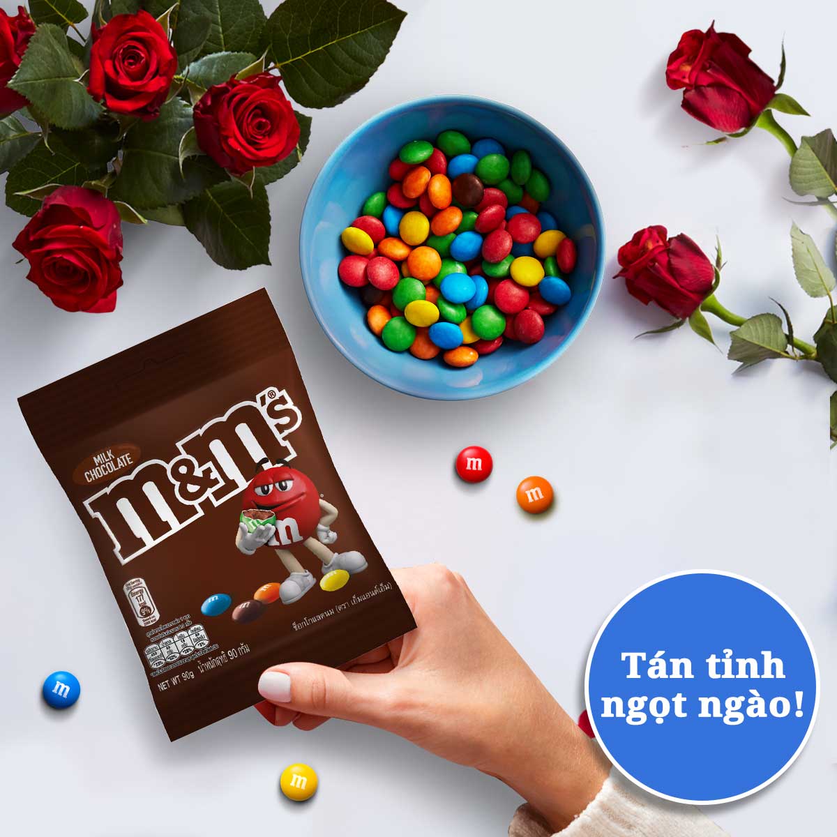 Combo 2 gói kẹo sô cô la sữa M&M'S gói 90g