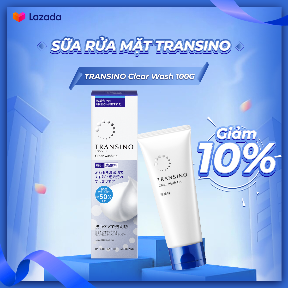 Sữa rửa mặt TRANSINO EX 100g