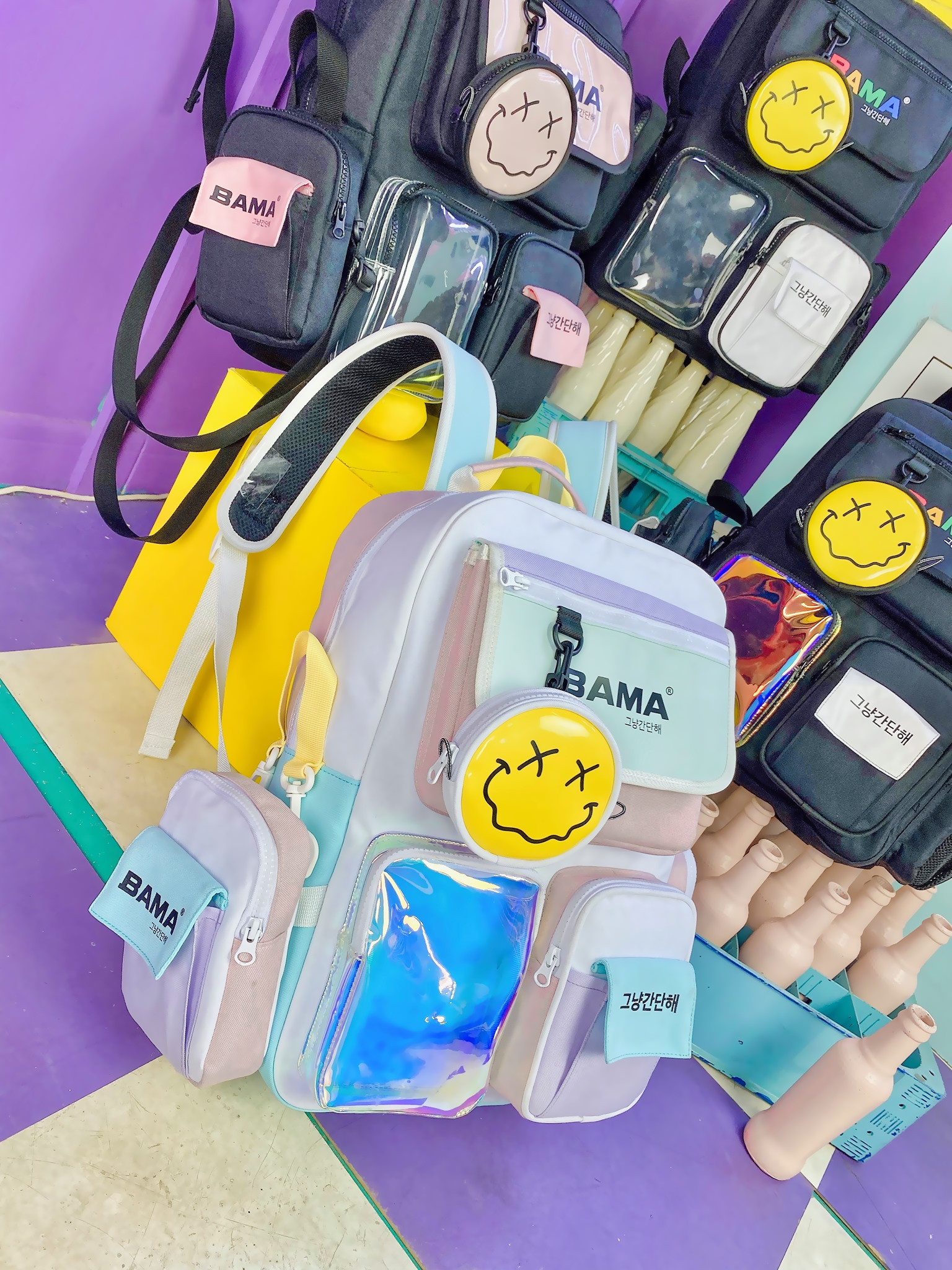 [HCM]Balo Bama 444 Backpack kèm túi tròn mini