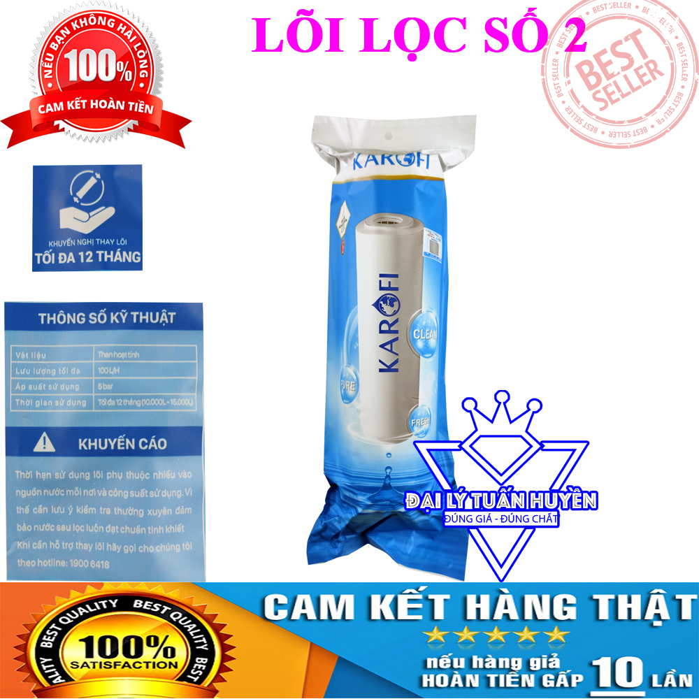 Combo 2 bộ lõi lọc 123 và 3 lõi số 1 karofi