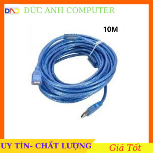 Dây Usb nối dài chống nhiễu màu xanh- Loại Tốt Dài 5m/10m- Usb Nối Dài Dây Xanh Loại Tốt