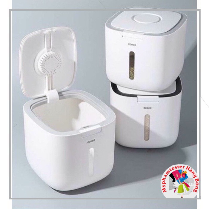 (HÀNG ĐẸP) Thùng đựng gạo nhựa kèm cốc đong