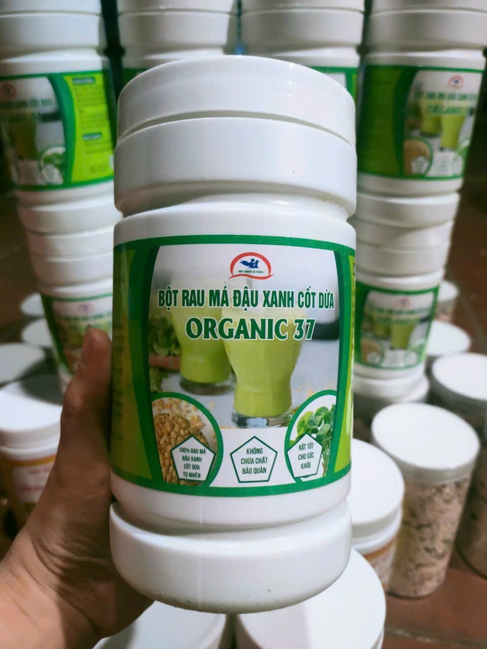 Combo 3 hộp Bột rau má đậu xanh cốt dừa 500g