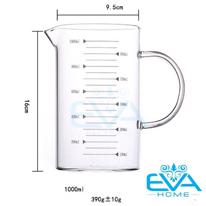 Ly Thuỷ Tinh Chia Vạch Đo Lường 1000 Ml