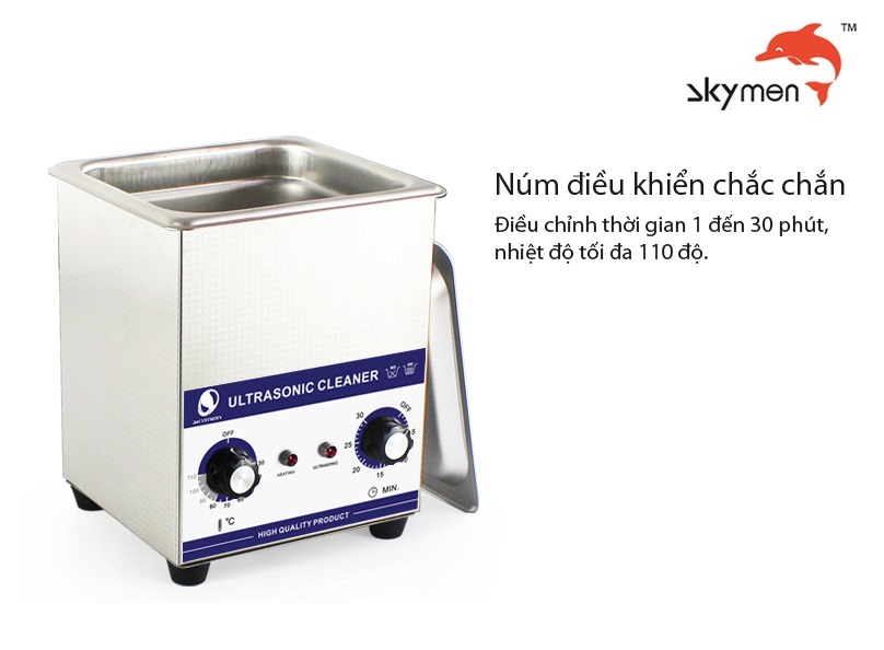 Bể rửa siêu âm điều khiển cơ - phím Skymen JP-020 2Lít