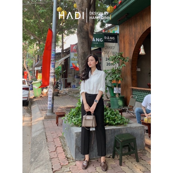 Quần tây công sở vải mịn ống đứng ủi li .