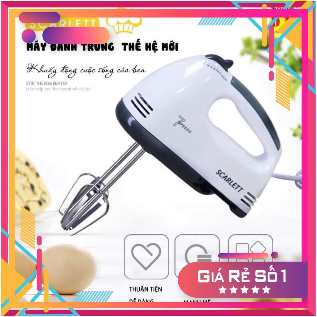 MÁY ĐÁNH TRỨNG [MÁY TRỘN BÁNH , MÁY TRỘN BỘT ][7 TỐC ĐỘ] Máy đánh trứng cầm tay ( máy đanh trung mini)