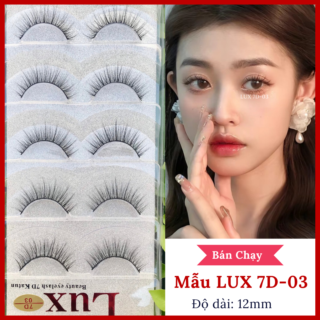 Mi giả LUX 7D Katun Cao Cấp [5 CẶP/HỘP]