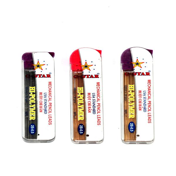 6 tép ruột chì đen Gstar 2B 0.5mm