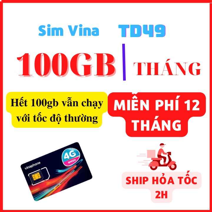 Sim 4g trọn gói 12 tháng không giới hạn data xài data 100g 1 tháng. trọn gói 1 năm 12td49 - bảo hành 1 đổi 1 freeship - chưa kích hoạt.